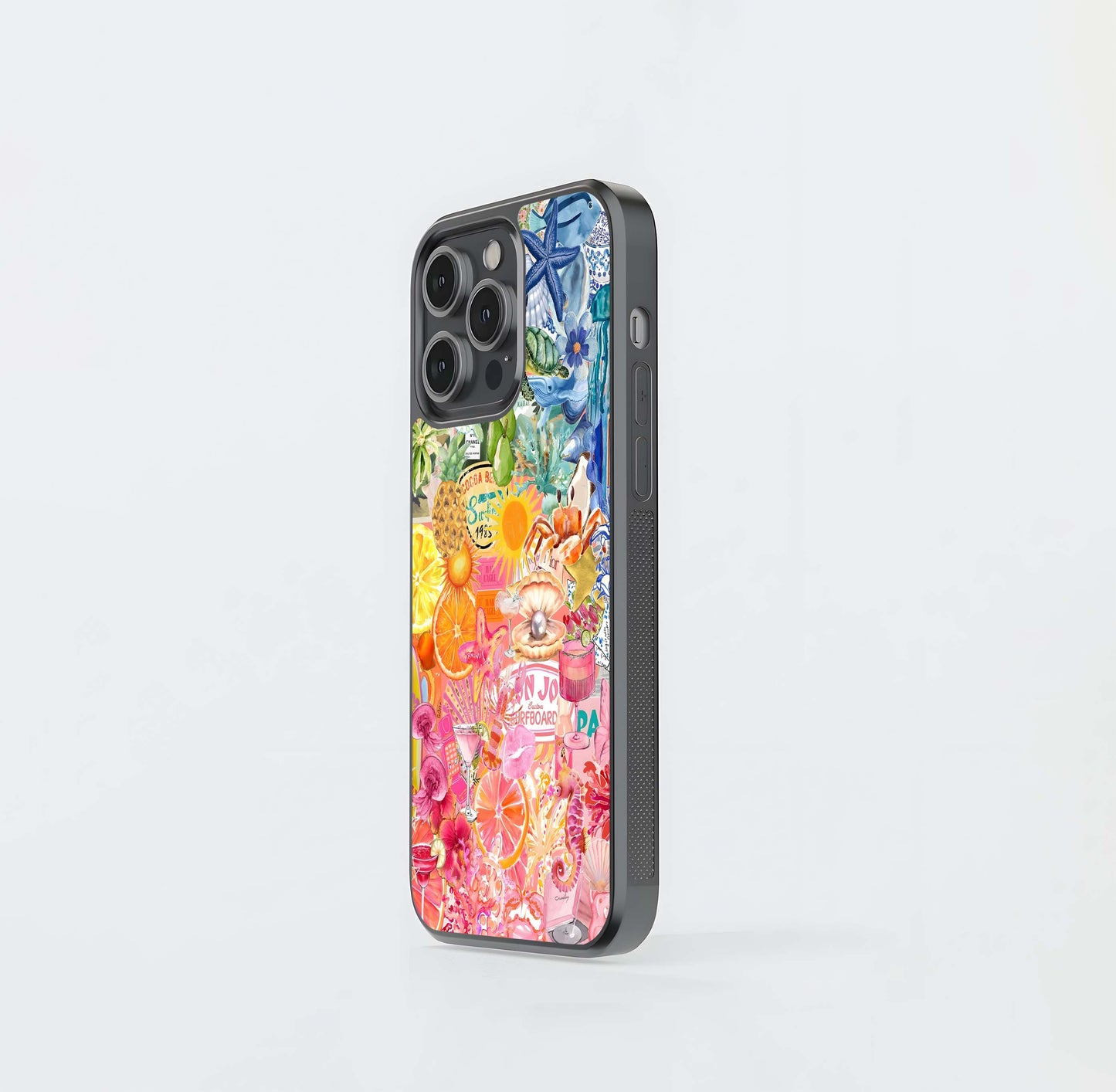 Watercolor floral pastel mix Glass Case
