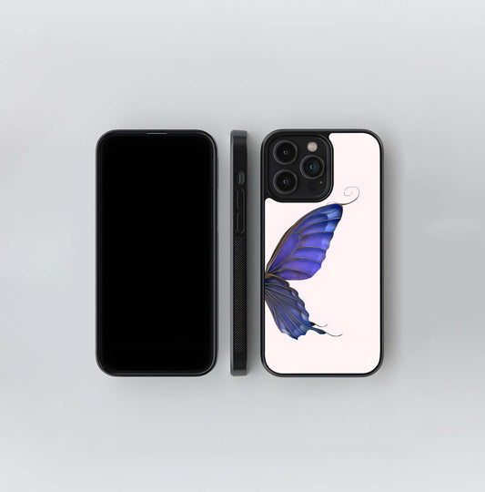Royal Blue Wings Glass Case