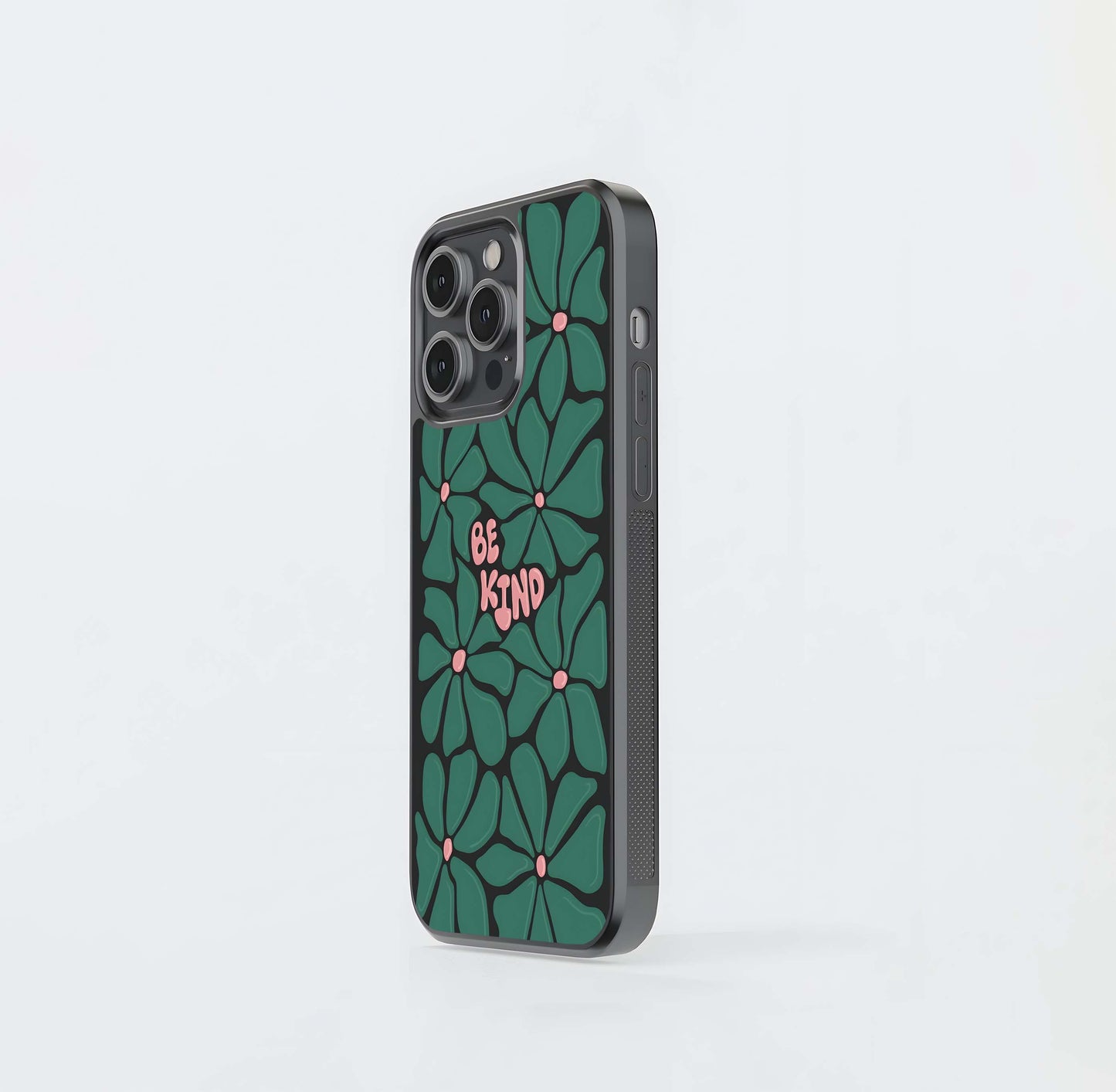 Be Kind Flower Glass Case