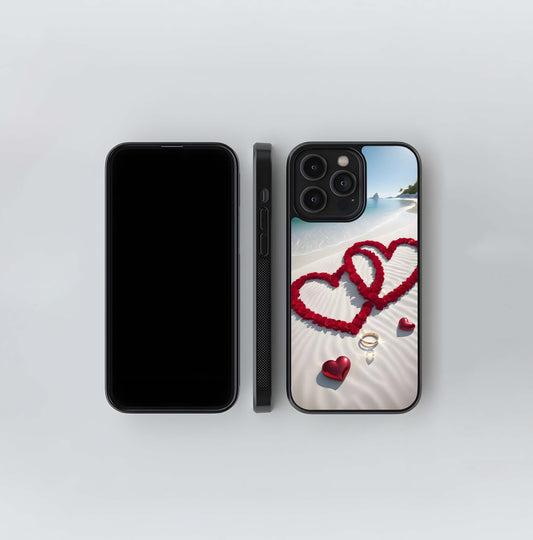 Seaside Rose Vows Glass Case