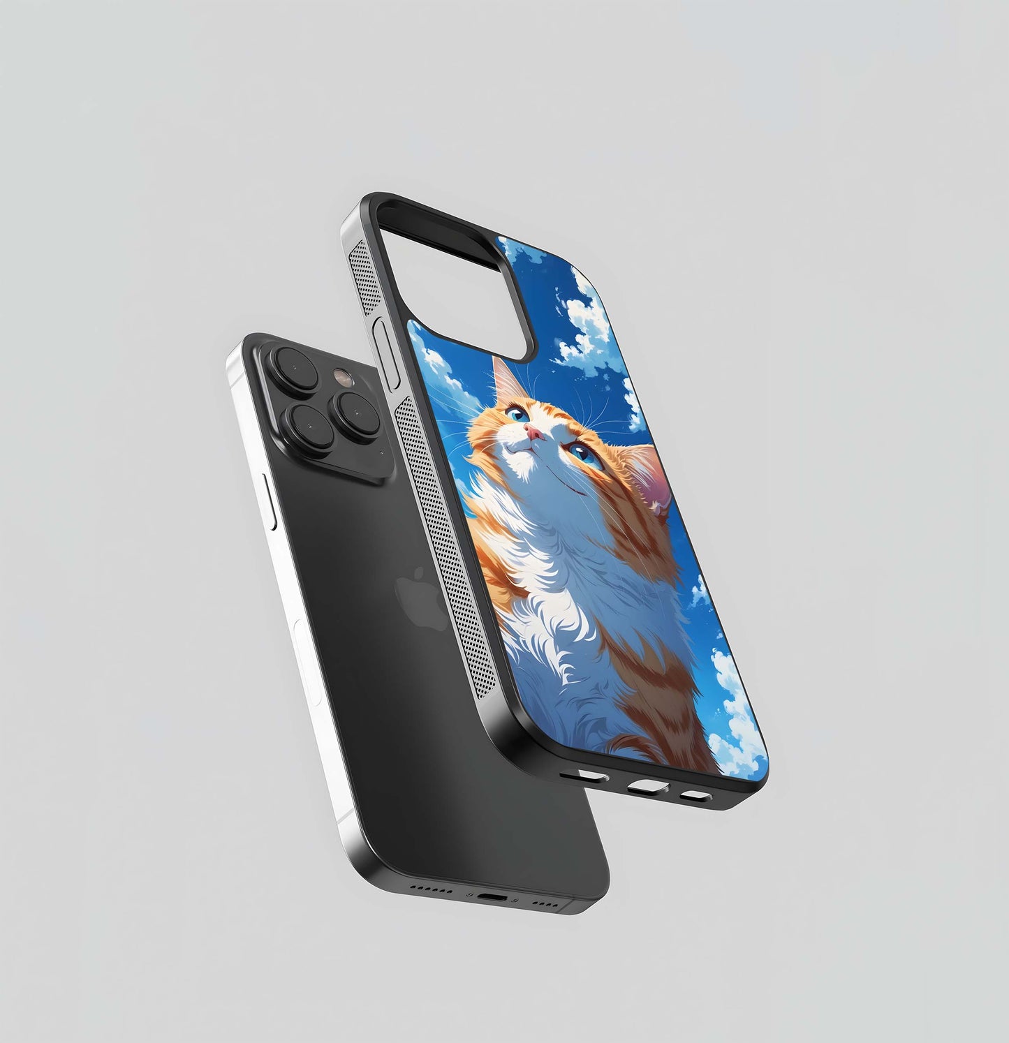 Sky Gaze Kitty Glass Case