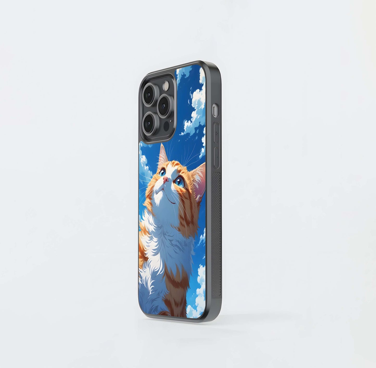 Sky Gaze Kitty Glass Case