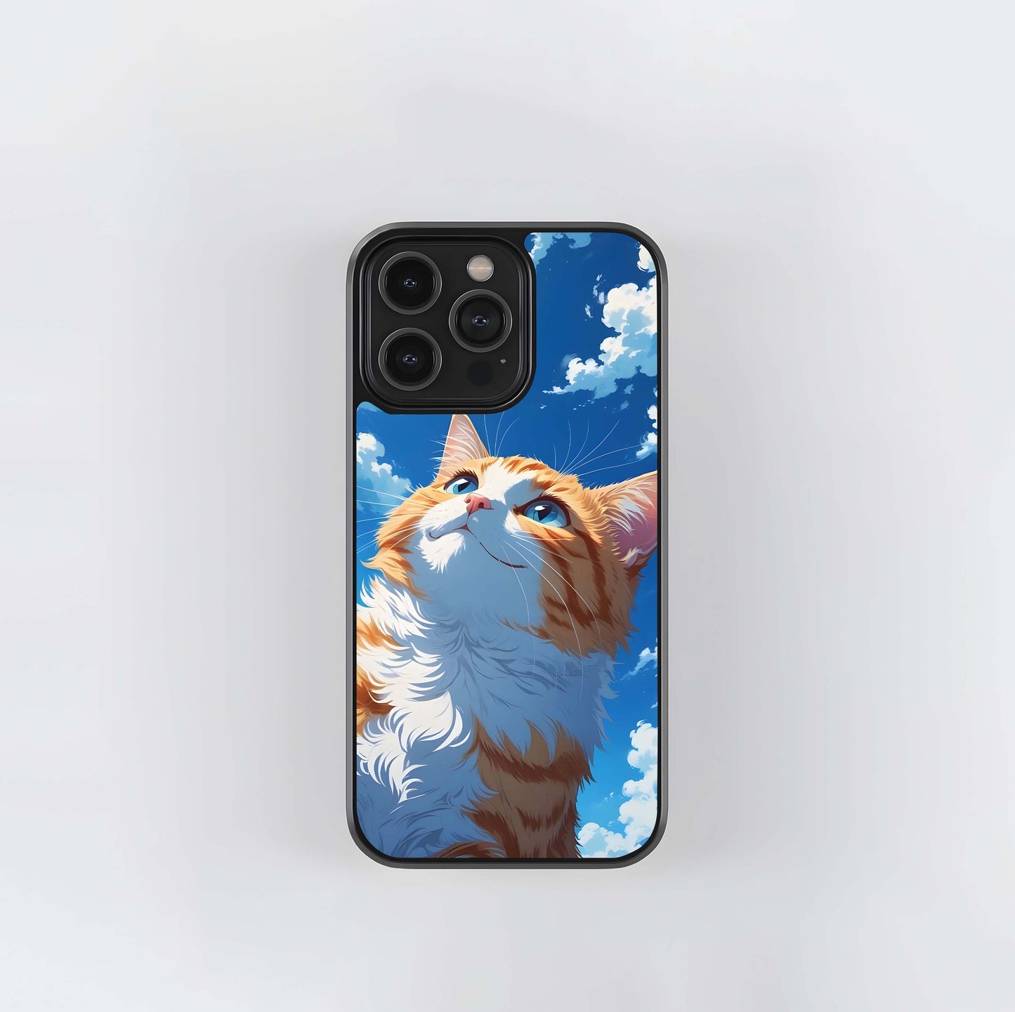 Sky Gaze Kitty Glass Case
