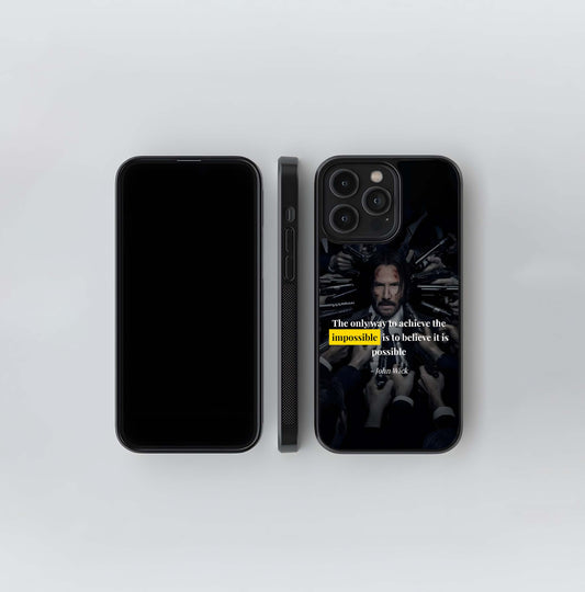 John Wick Impossible Quote Glass Case