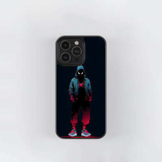 Neon Hooded Spider-Man Glass Case