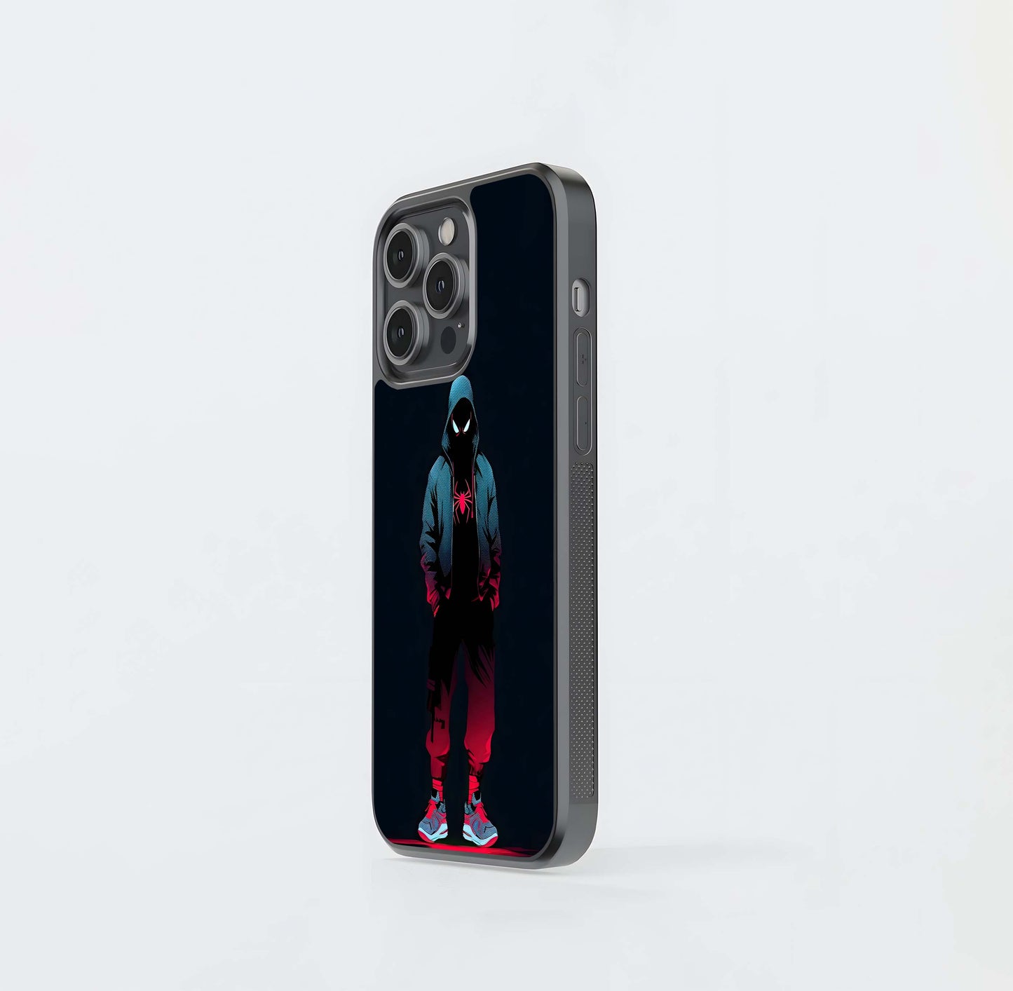 Neon Hooded Spider-Man Glass Case