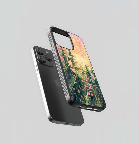 Sunburst Pinescape Glass Case