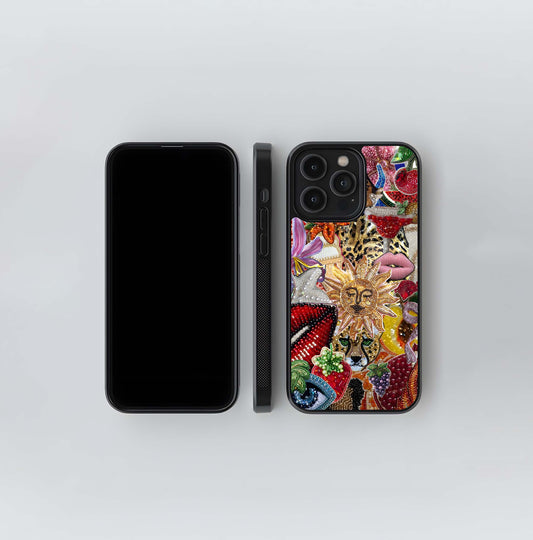 Beaded Fashion Jungle Glass Case