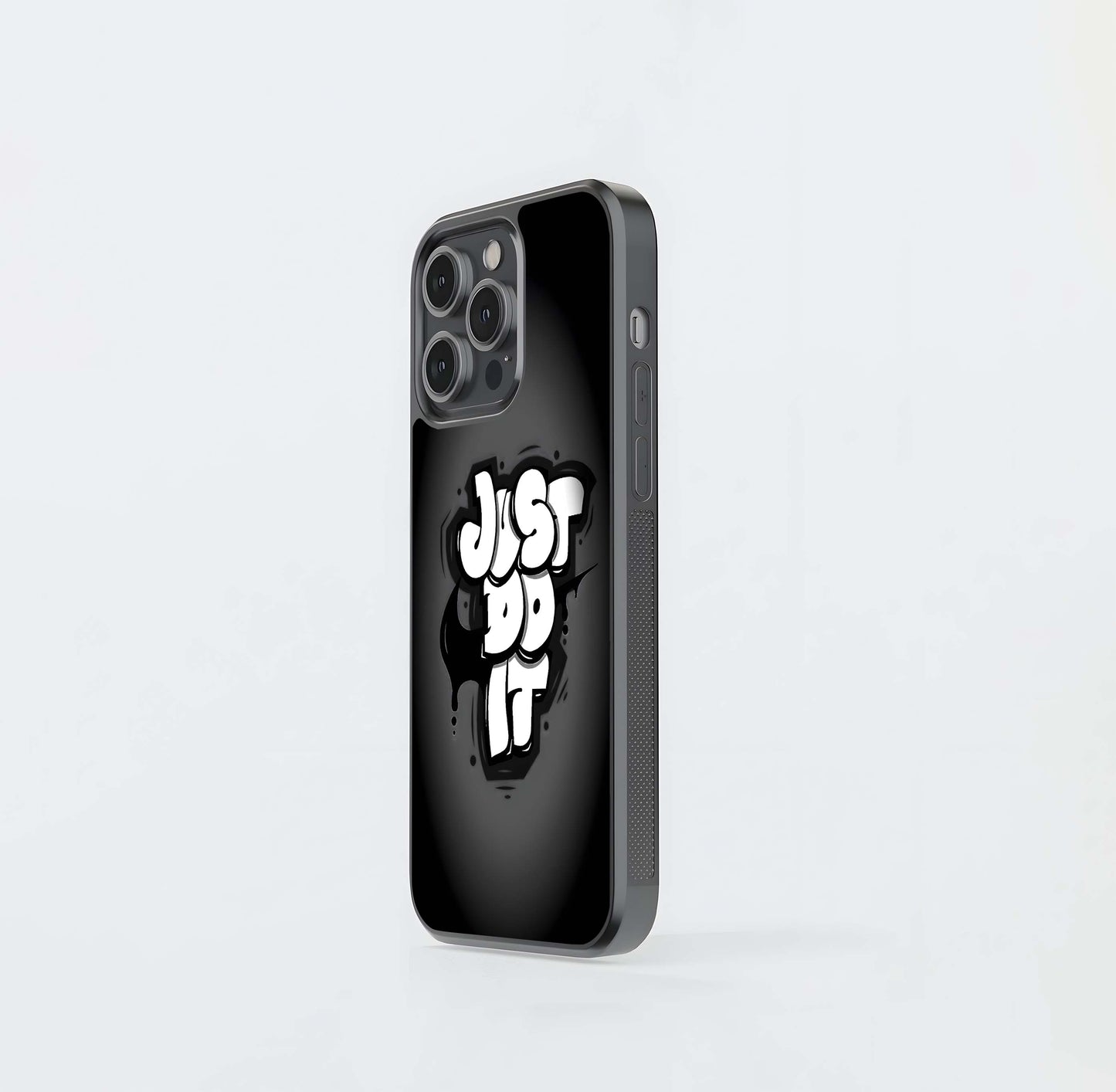 Just Do It Graffiti Logo in Black and White Glass Case