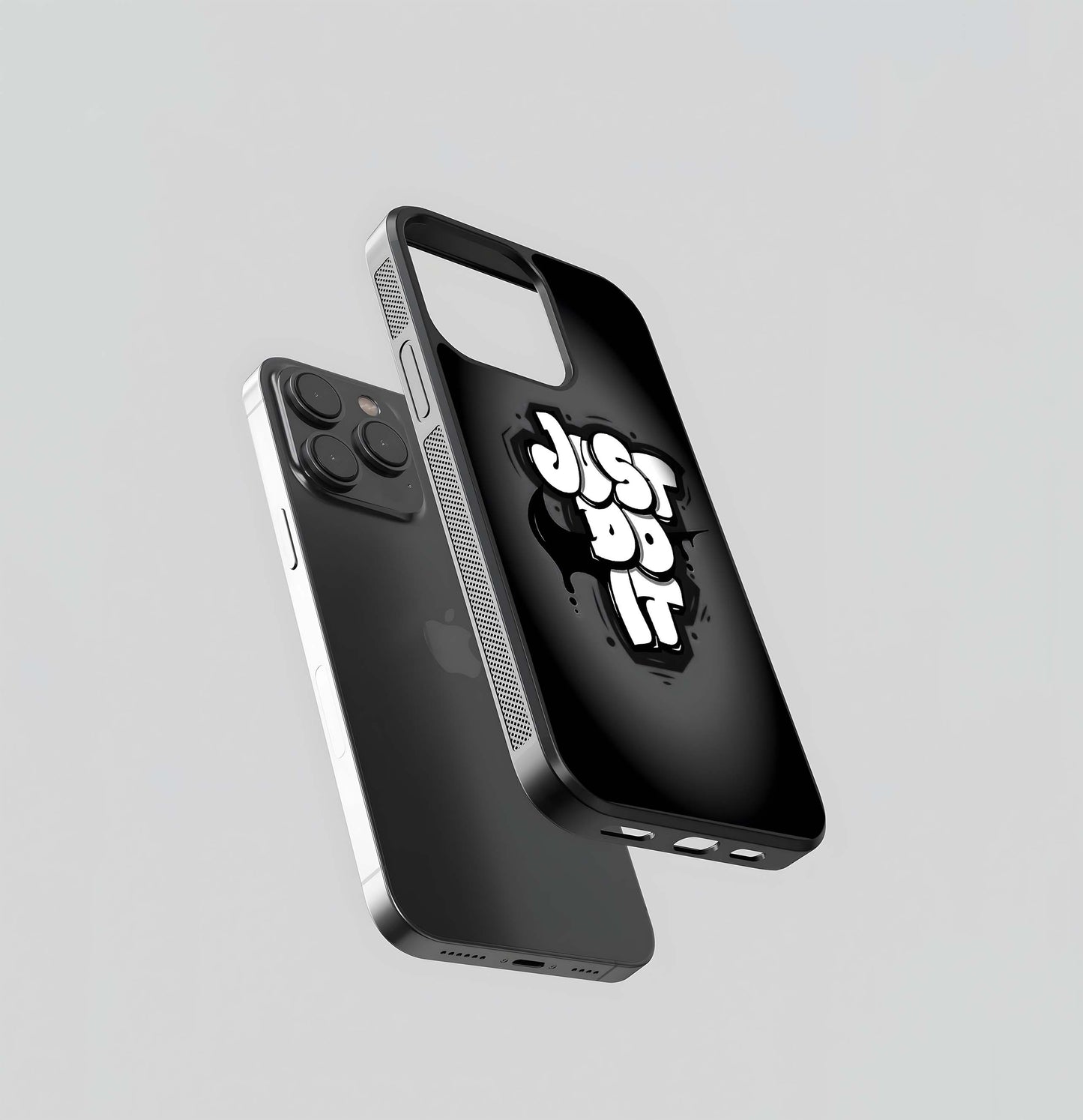 Just Do It Graffiti Logo in Black and White Glass Case