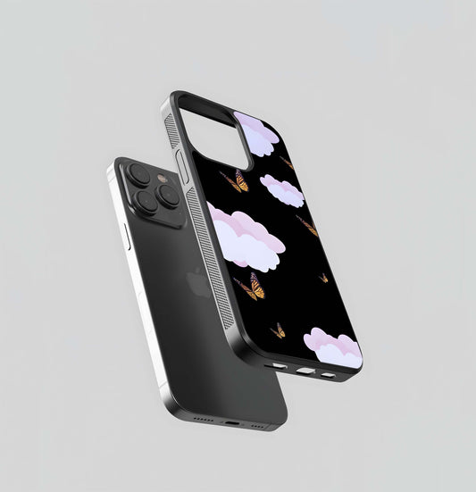 Butterfly Skies and Cotton Clouds Glass Case