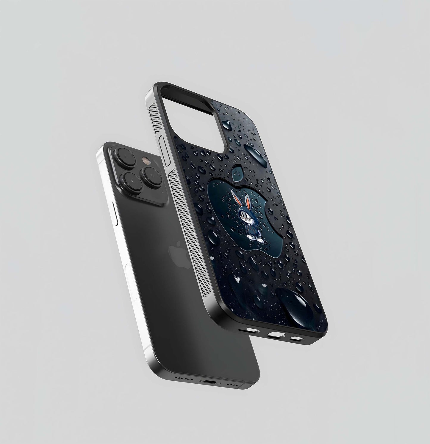 Samurai Bunny in Wet Apple Logo Glass Case