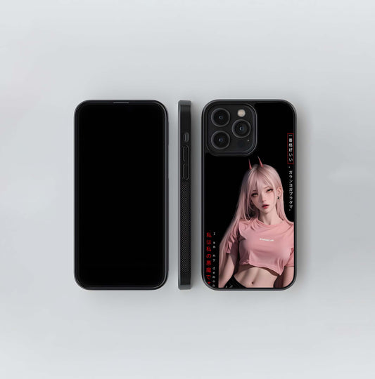 Anime Demon Girl (Power Style) Glass Case