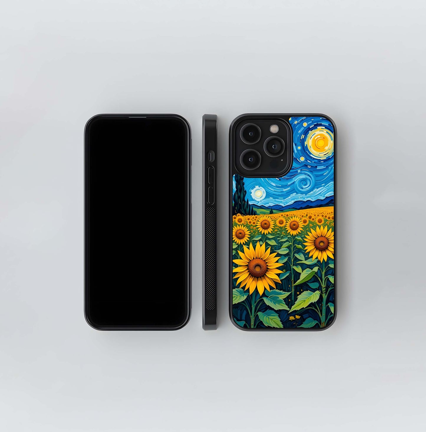Starry Sunflower Dreams Glass Case