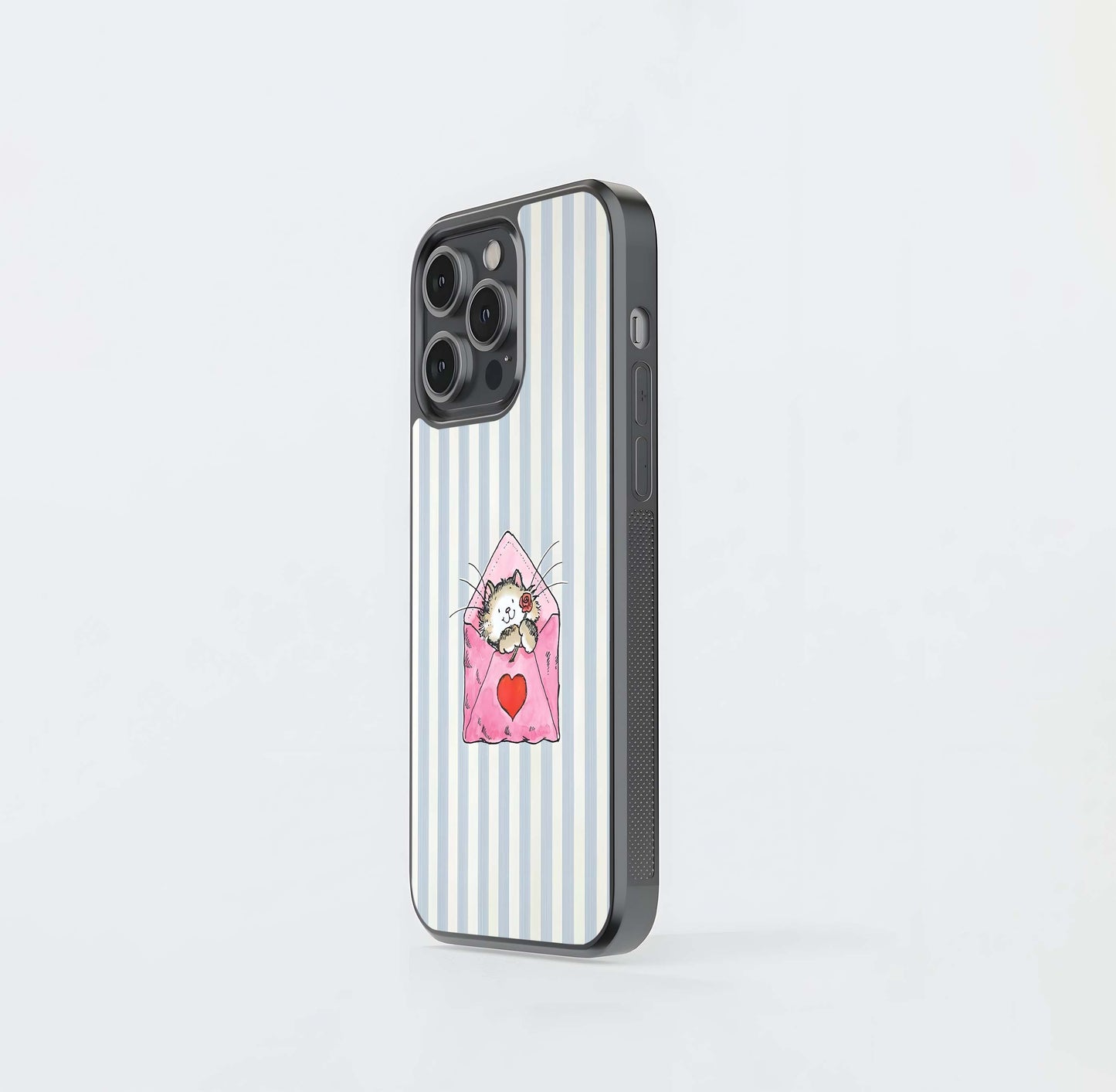 Beared Cat Glass Case