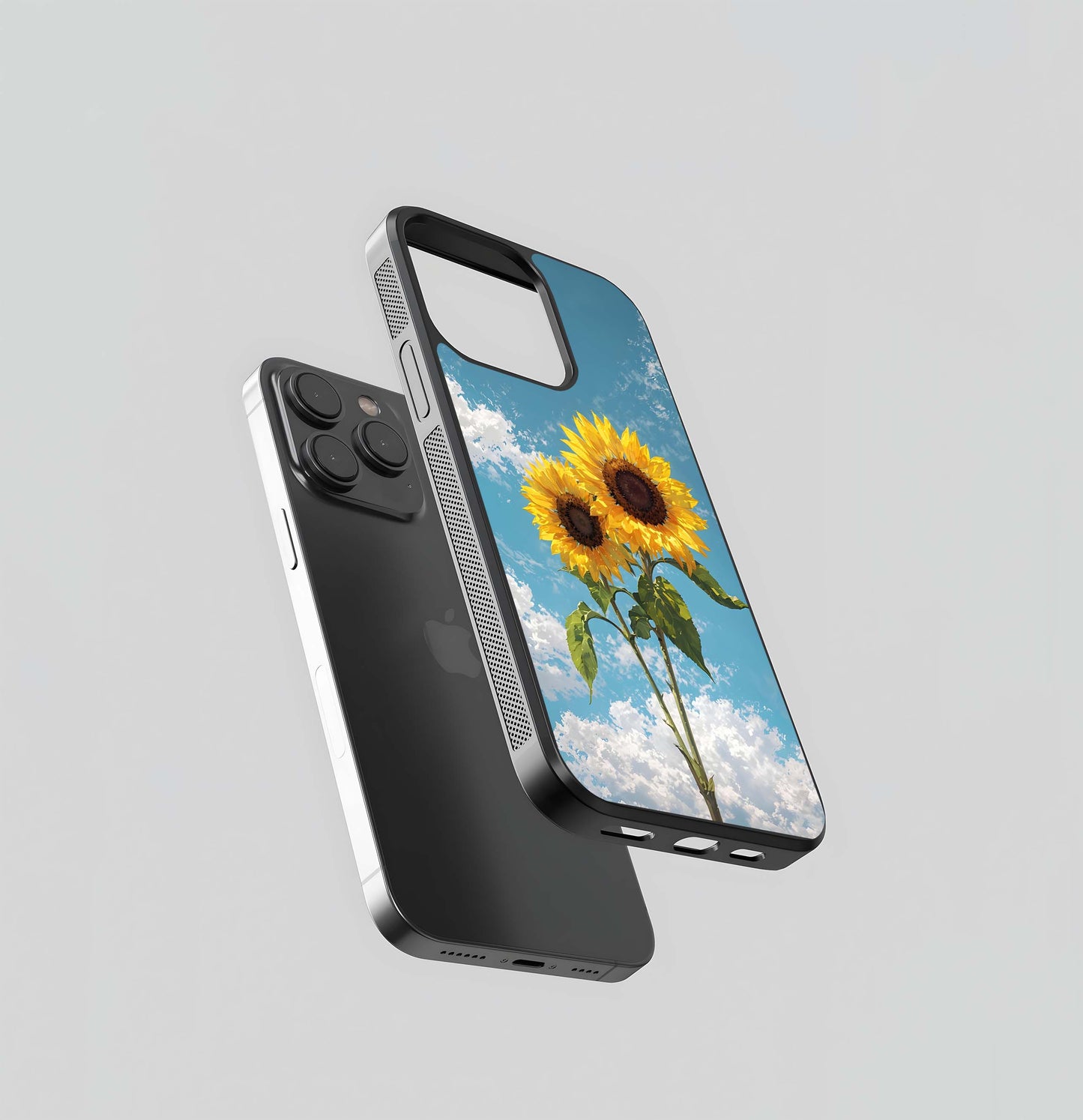 Sunflower Sky Bloom Glass Case
