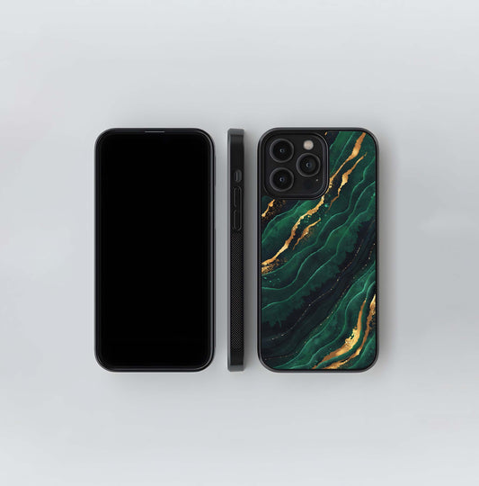Beautiful Marble-Green Glass Case