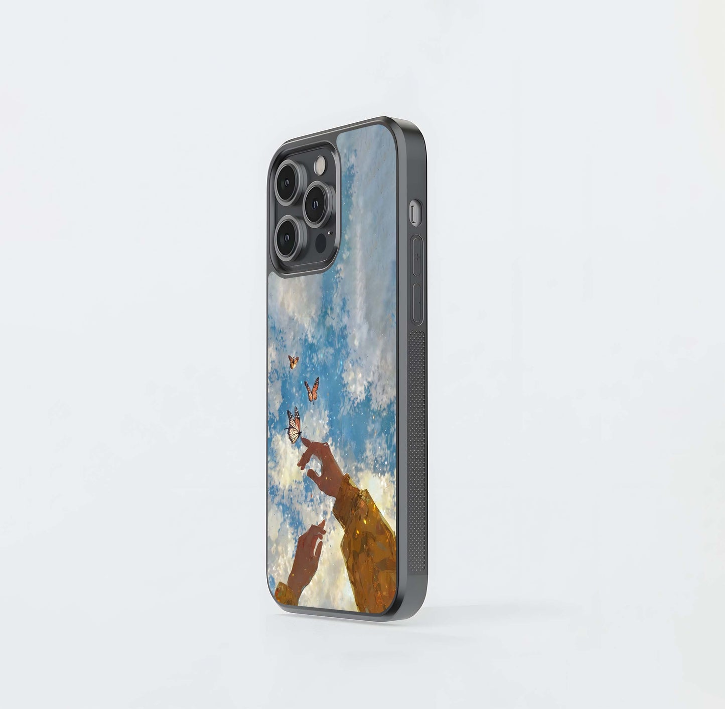 Butterfly Sky Touch Glass Case