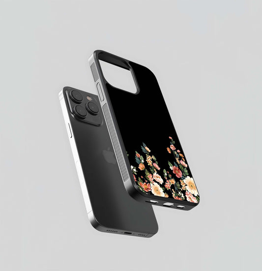 Floral Design With A Custom Personalized Name Glass Case