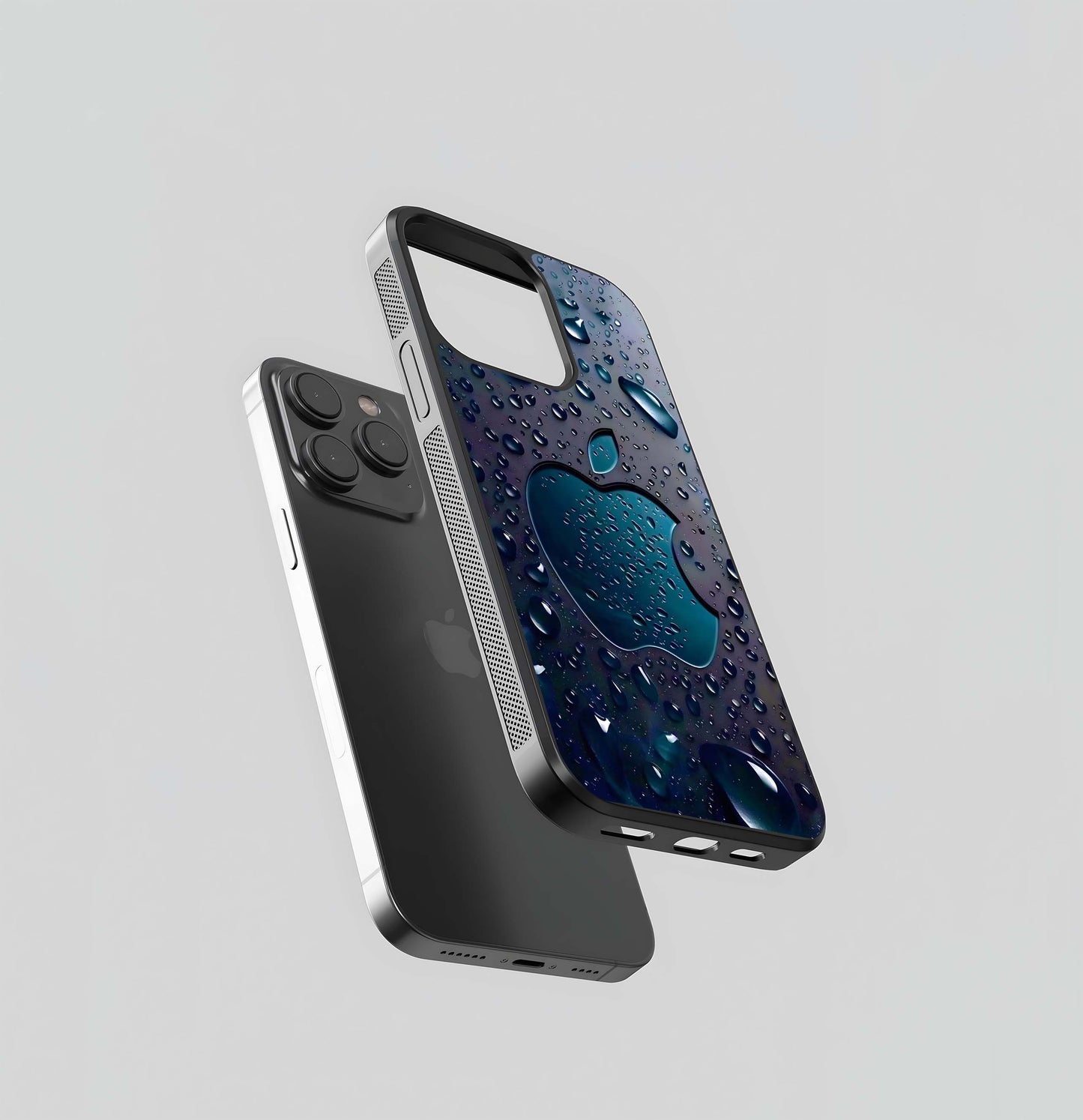 Waterdrop Apple Logo Glass Case