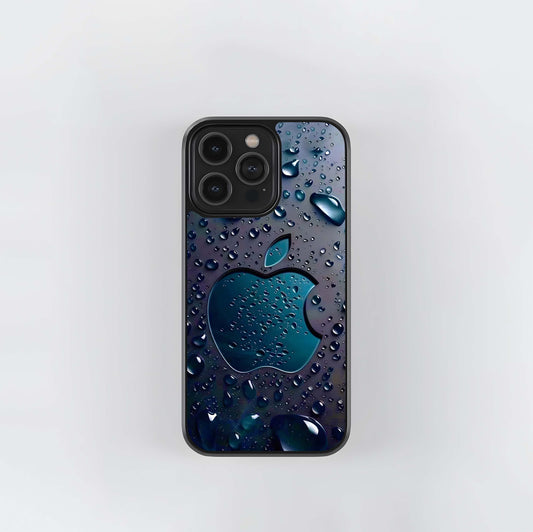 Waterdrop Apple Logo Glass Case