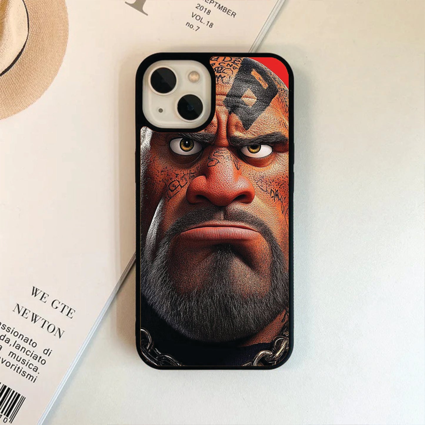 Angry The Rock Toon Glass Case / Phone cover