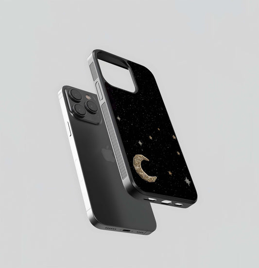 Twinkle Star With Half Moon Glass Case / Cover