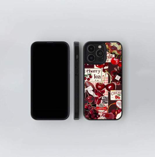 Aesthetic Cherry Tea Glass Case