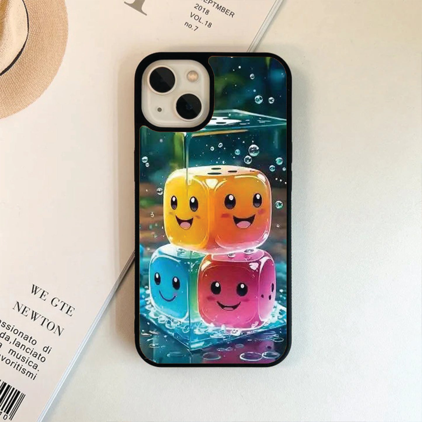 Water smile ludo Themed Glass Csae Phone Covers