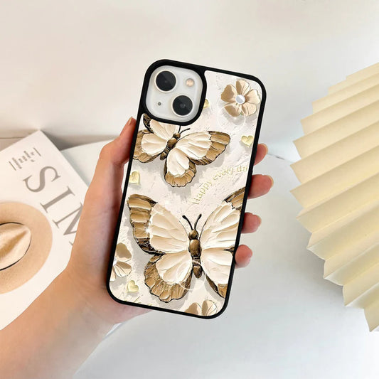 Smooth Butterfly Style Glass Case