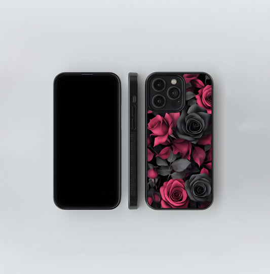 Dark Romance Roses Glass Case