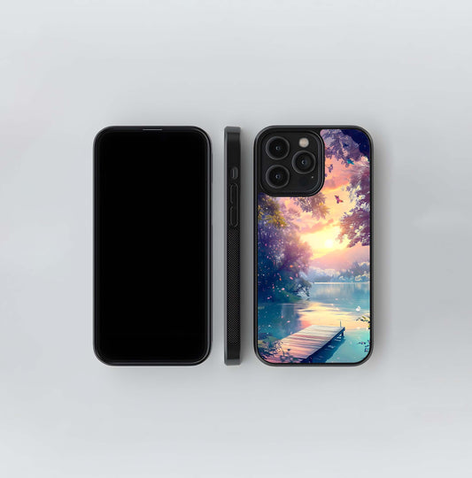 Dawn on the Dock Glass Case