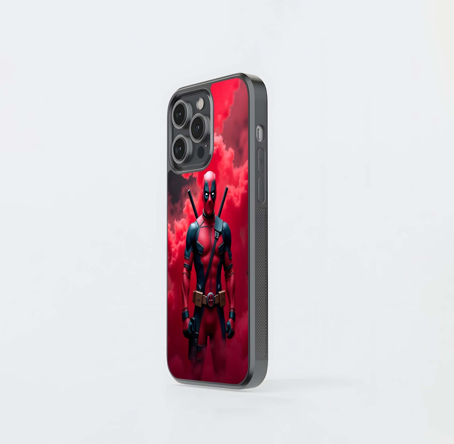 Deadpool Red Smoke Glass Case
