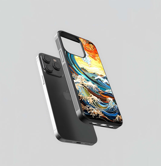 Whirlwind Wave Bloom Glass Case