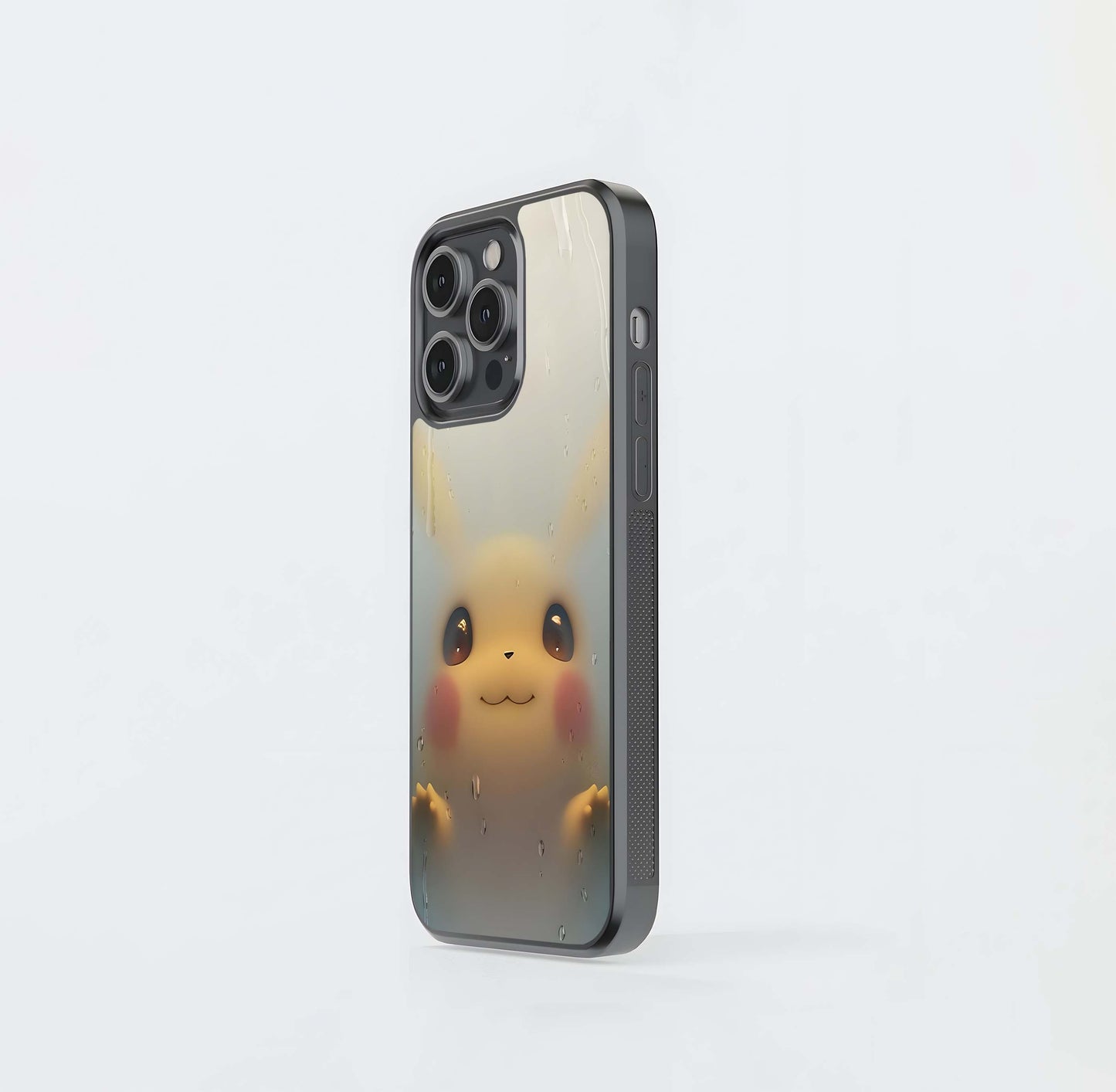 Pikachu on Steamy Glass Glass Case