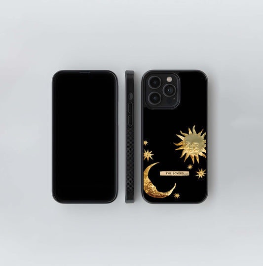 Golden Celestial Charm Glass Case