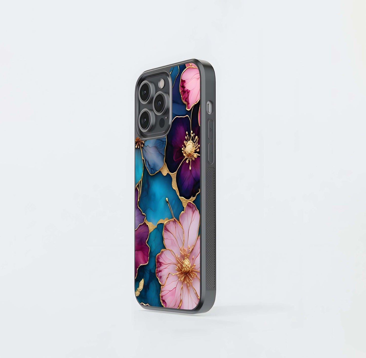 Gilded Bloom Glass Case