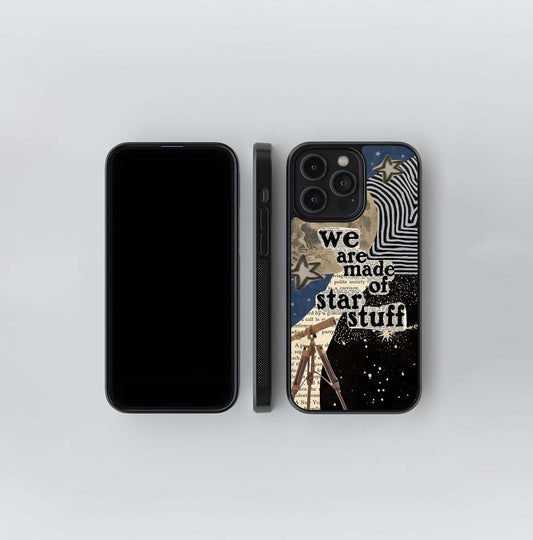 Collage with Moon & Quote Glass Case