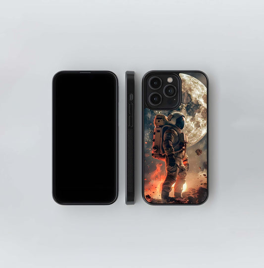 Astronaut on the Moon Glass Case