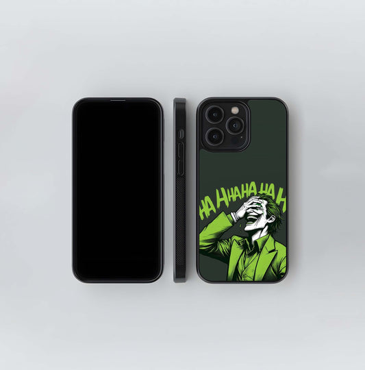 Laughing Joker Illustration Glass Case