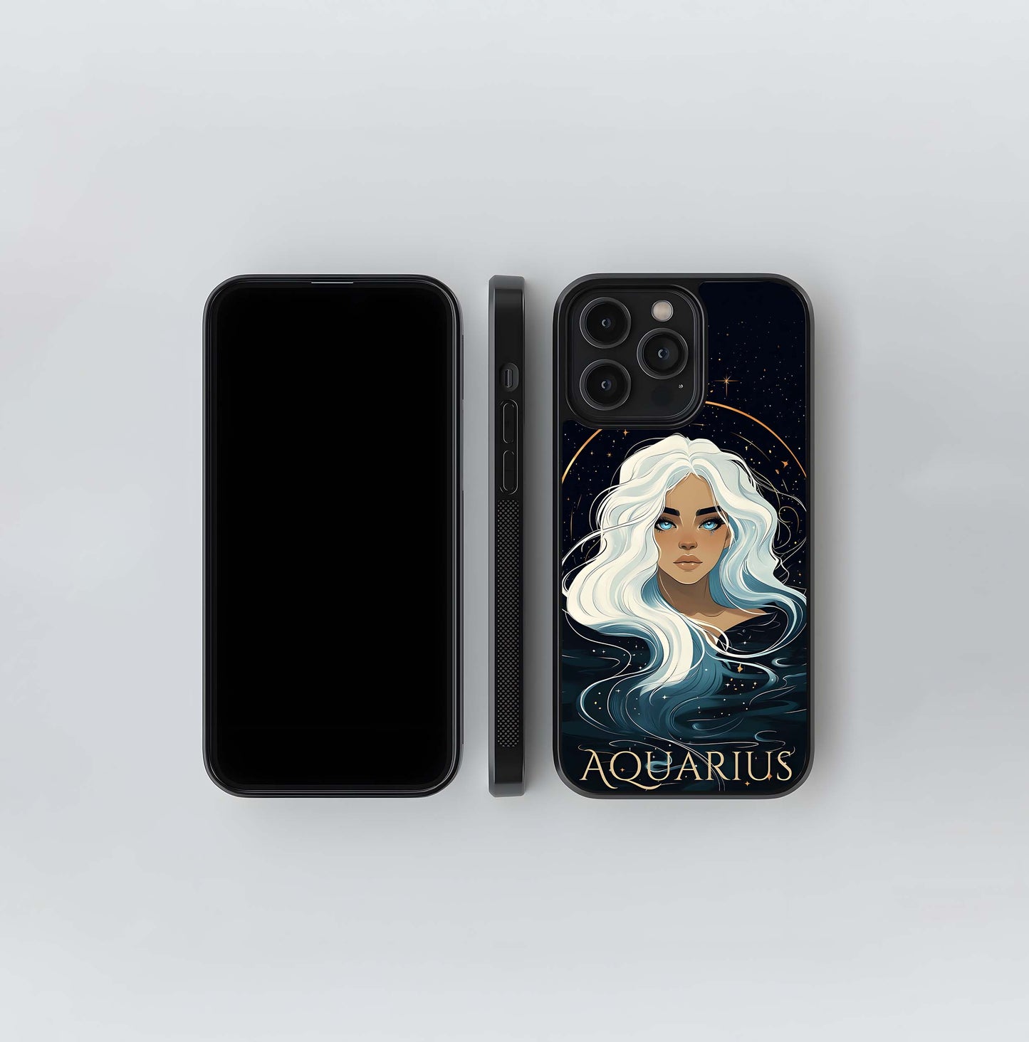 Zodiac Aquarius Glass Case