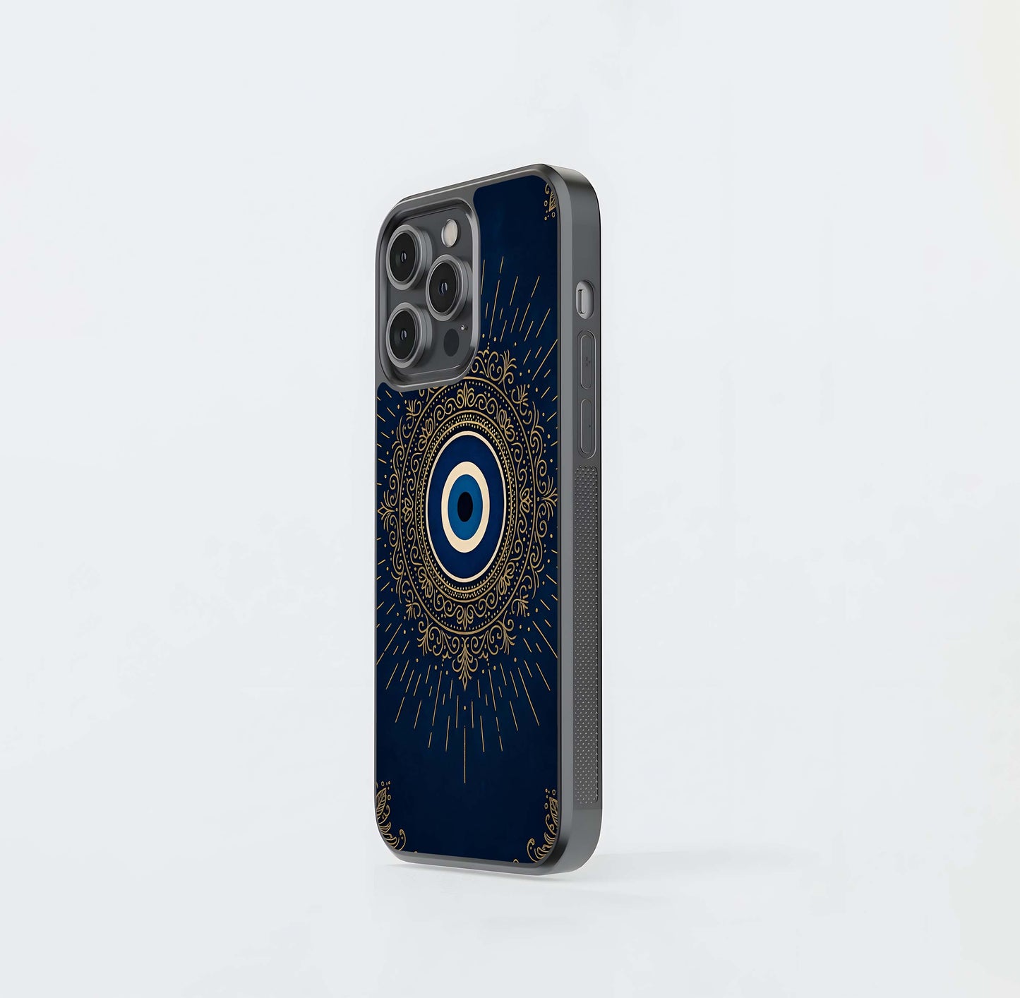 Mandala Evil Eye Amulet Glass Case
