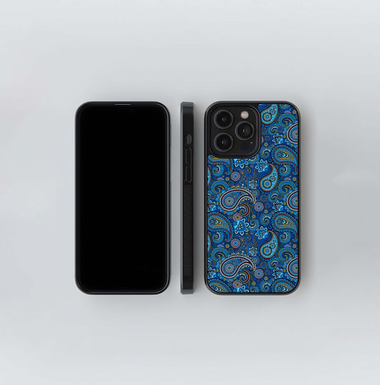 Blue Mandala Pattern Glass Case