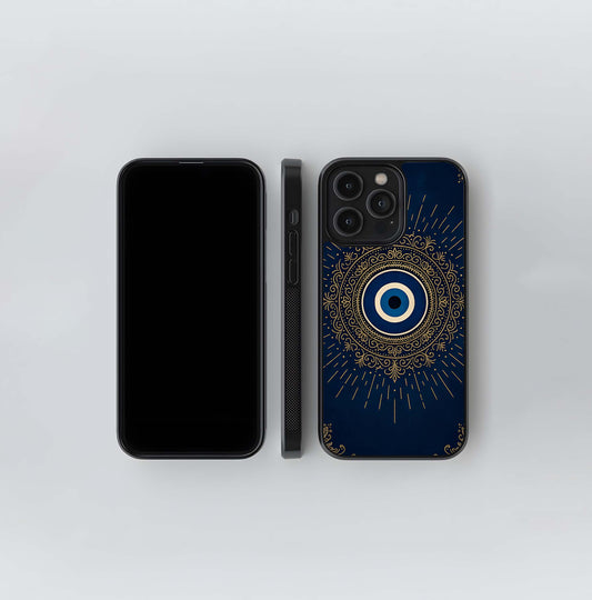 Mandala Evil Eye Amulet Glass Case