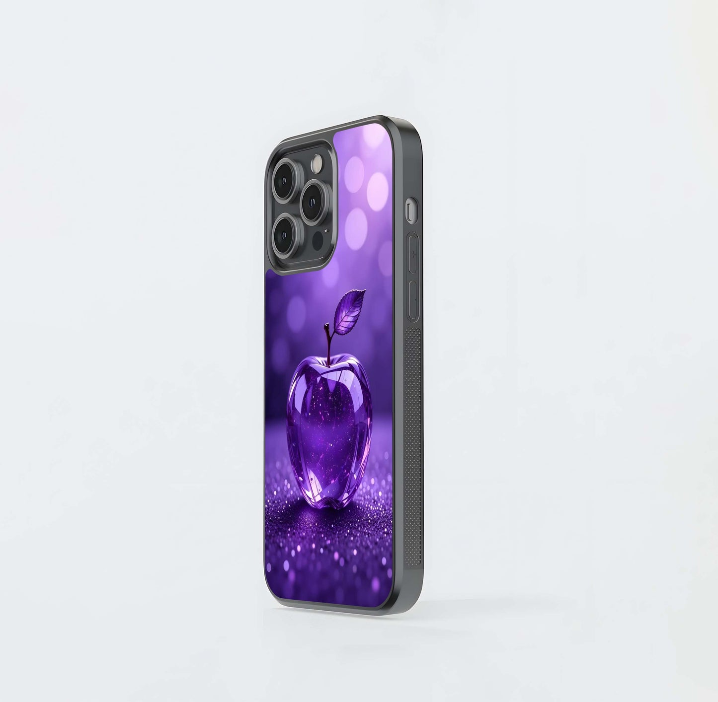 Amethyst Gem Apple Glass Case
