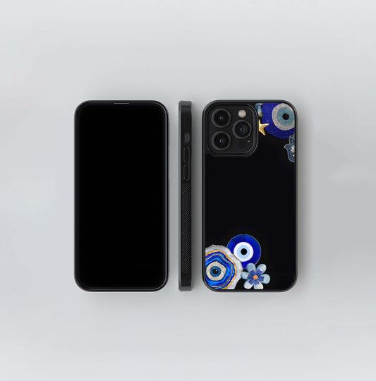 Aesthetic Blue Evil Eye Glass Case