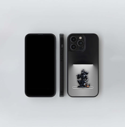 Lord Hanuman Statue Glass Case