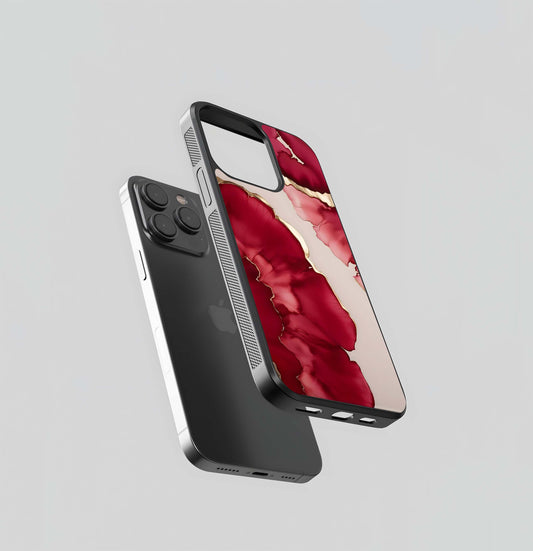 Golden Petals Glass Case