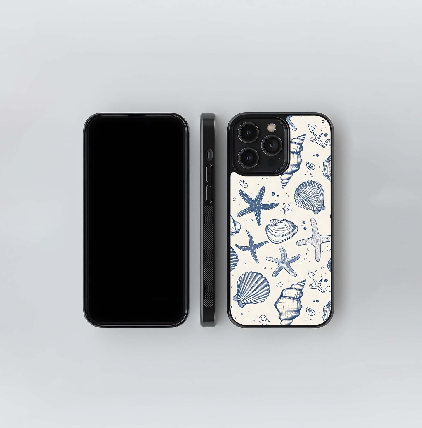 Blue Ocean Outline Glass Case