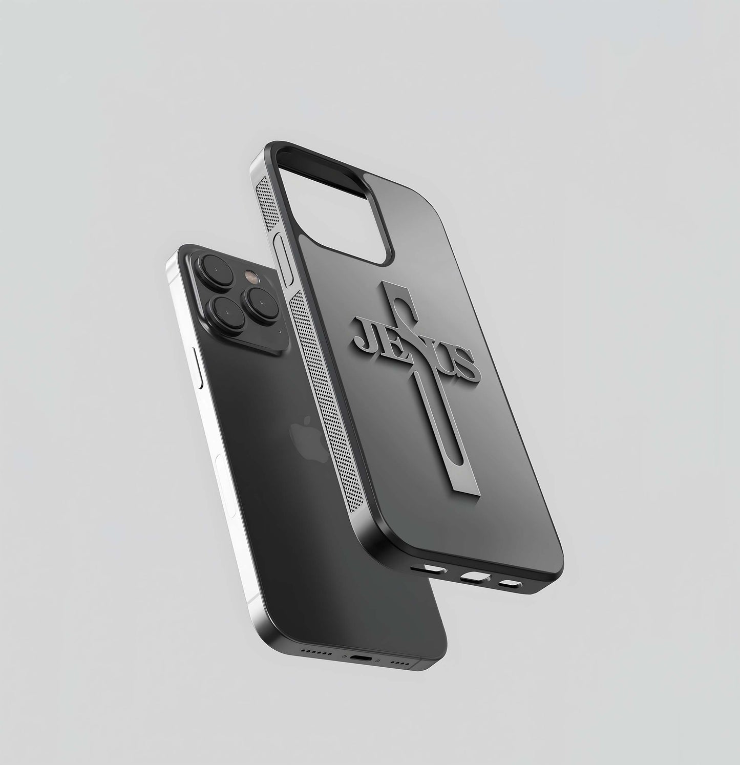 Jesus Word Cross Glass Case